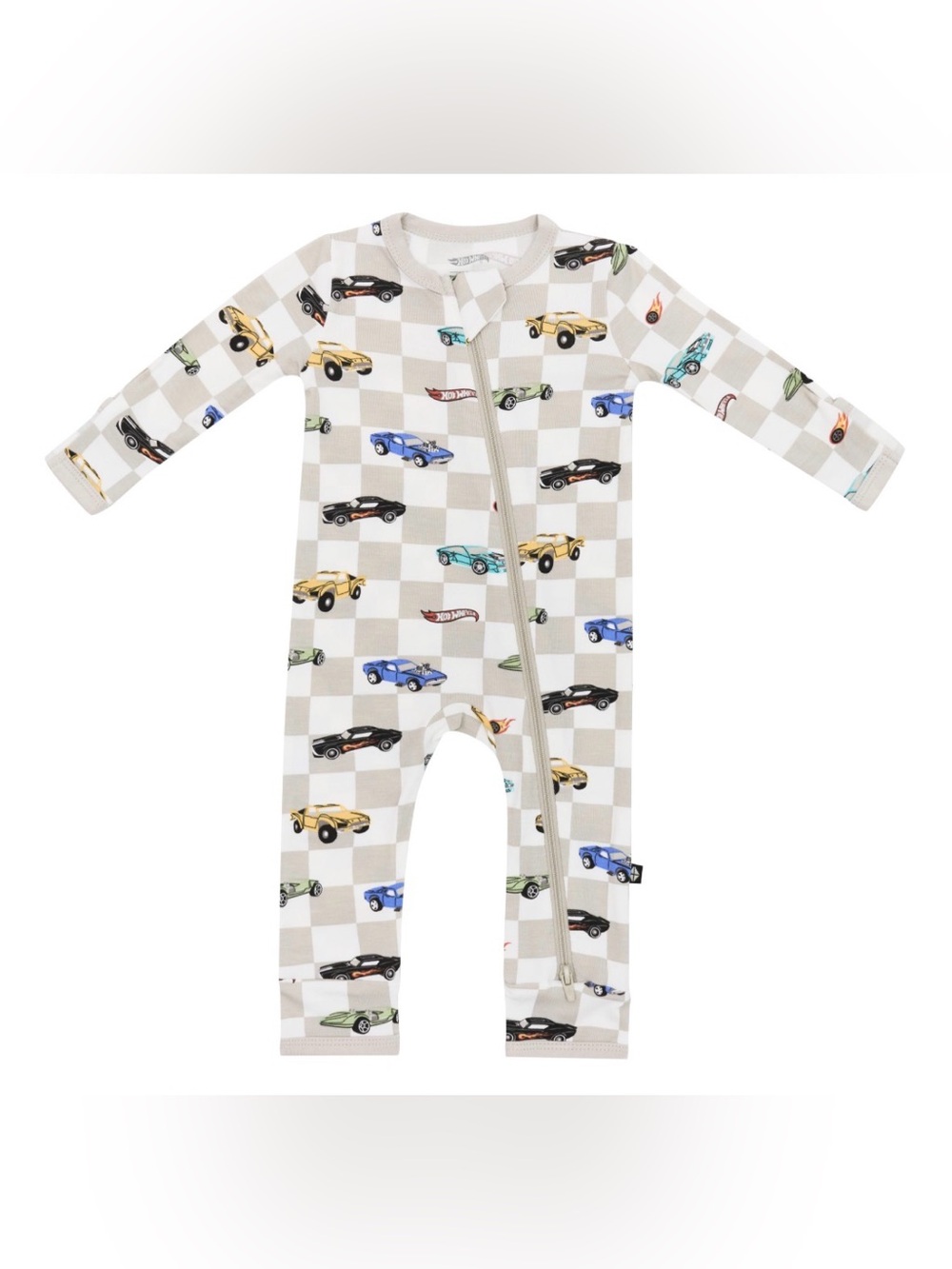 Kyte Baby Hot Wheels Checkered Zip Romper 12-18